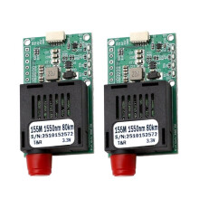 2PCS 80KM TTL Optical Transceiver Module Optical Transceiver FC/UPC TTL Fiber Transceiver Optical Terminal Equipment RX