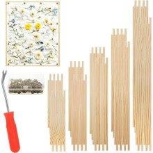 20 Piezas de Bastidores para Bordado, Juego de Bastidores de Madera para Punto de Cruz y Bordado