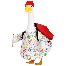 Tenue de Rentrée pour Oie de Porche Tenue D'Oie de Rentrée pour Statue D'Oie en Plastique de 23" en Ciment pour Décor de Salle de Classe