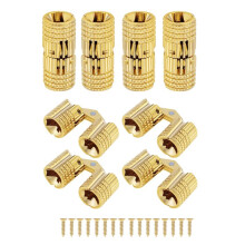 Set da 8 Pezzi Cerniere Cilindriche da 8mm (Cerniere A 180 Gradi) con Viti, per Scatole di Legno e Armadi