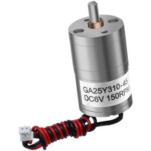GA25Y310 Motor de Engranajes Metálicos, Motor de CC de 6 V, Motor Eléctrico de Engranajes de Alto Par, 150 RPM, PH2.0-2P para Accesorios de Coches