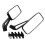 Motorcycle Side Rearview Mirrors Black 6
