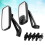Motorcycle Side Rearview Mirrors Black 8