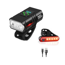 Rechargeable Bike Headlight Bicycle Handlebar LED Headlamp Taillight Bike High Brightness Headlight for Night Riding