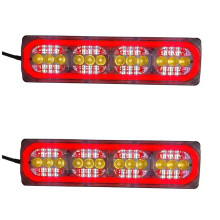 2 Stück 12-24V LED-Rücklicht Rückfahrscheinwerfer mit Blinker für Lkw-Anhänger Wasserdichtes Licht