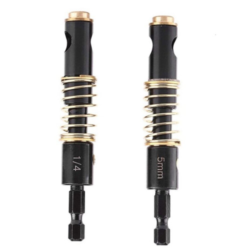 2Pcs Self Centering Hinge Drill Bit Set Reaming Drilling Wood Plastic 1/4 Inch Hex Shank(5Mm)