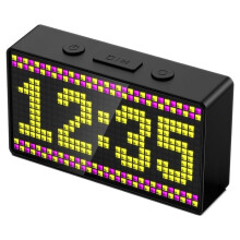 För  Pixelklocka, LED-Display Väckarklocka, Applikationskontroll, Anpassad Text och Emotikonmaterial, för Rum, Nedräkning