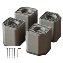 Anti Pads for Washing Machine - Heavy Duty Non-Slip Feet & Height Risers for Stability Grey