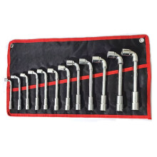 L Type Angled Socket Wrench Spanner with Thru Hole Car Ratchet Wrench Car Repair Pipe Socket Key Wrench Tool Set A