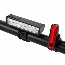 2000 Lumen Rechargeable Bike Light Set, Bicycle Front Headlight + Rear Tail Light for Mountain Road Night Cycling Safety