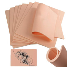 10 Pack Tattoo Practice Skins - 3mm Thick Silica Gel Fake Skin for Realistic Tattooing & Eyebrow Practice