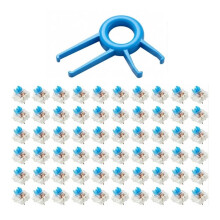 50 Pcs Mechanical Keyboard Switches with Puller, Dustproof 3-PIN Mechanical Keyboards Switches Clicker