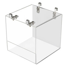 Hanging Bird Bath Cage 5.1"L X 5.1"W X4.3"Hfor Small Birds - Portable Shower for Parrots, Budgies, and More