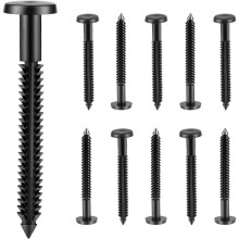 50-Pack 3 Inch Vinyl Shutter Fasteners Black Window Shutter Pegs, for Exterior Wood, Aluminum & Vinyl Window Shutters