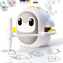 Educatieve Tekenrobot voor Kinderen Interactief Leren voor Tekenmachine voor Kinderen met 200 Kaarten Pinguïn