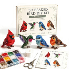 3D Beaded Animal DIY Kit, Fun & Relaxing Bead Set for Adults & Teens, Embroidery Art Project C