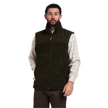 JACK PYKE Men's Dark Olive Sherpa Fleece Sleeveless Gilet XXL