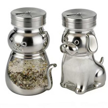 2pcs Cute Animal Salt Shaker with Lid - Perfect Seasoning Container for Home Kitchen and BBQ B