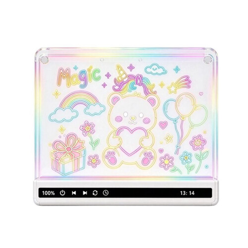 LED Drawing Board Clear Illumination- Drawing Board Glow Drawing Pad 8 Color Modes