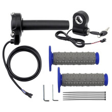 Electric Motorcycle Twist-Grip Kit -Sensor-Based Throttle (with Key Lock and Non-Slip Grips) for Off-Road Electric Bikes