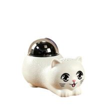 Schattige Kat Draadloze Speaker met 360 Draaibare RGB Sfeer, met Witte Ruis Slaap Hulp Sfeer Licht A