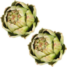 2 Pièces D'Artichauts en Faux Vert pour Bol de Décoration, Légumes et Fruits Factices,  Table de Salle à Manger de Style Ferme pour Mariage