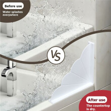 2 Pack Silicone Shower Guard for Bathtub Water Guard with Suction Cups, Reusable Corner Barrier for Bathtub