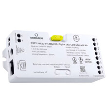 DOMRAEM ESP32Pro MAX WLED 6CH Digital Pixel LED Controller Ethernet WiFi UART PDM Mic Relay Music Sync WS2812B for Alexa