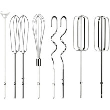 Stainless Steel Hand Mixer Attachments Set,for KHM3 KHM5 KHM7 KHM9, Includes Whisk, Dough Hooks Blending Rod
