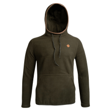 JACK PYKE Unisex Adult Regular/Classic Country Hoodie with Antiqued Faux Leather Piping - Dark Olive