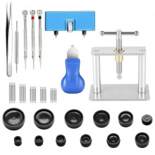 40-Piece Watch Case Press Tool & Multifunctional Watch Repair Kit Includes Tools for Adjusting and Removing Watch Bands