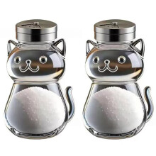 2pcs Cute Animal Salt Shaker with Lid - Perfect Seasoning Container for Home Kitchen and BBQ C