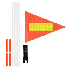 High Visibility Bike Safety Flag with Pole - Adjustable Height for Bicycles and Wheelchairs