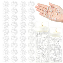 Floating Beads for Centerpieces Vases,Floating Candle Decor Artificial Flowers Pearl String for Floating Candle Wedding