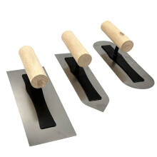 3-Pack Stainless Steel Plaster Finishing Trowels, Professional Flexible Polished Art Paint & Plastering Hand Tools