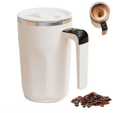 Automatic Stirring Coffee Cup Rechargeable Electric Stirring Mixer Stainless Steel Magnetic Self Stirring Mugs with Lid
