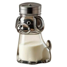 Cute Animal Salt Shaker with Lid - Perfect Seasoning Container for Home Kitchen and BBQ A