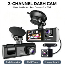Car DVR 3Channel Dash Cam for Car Video Recorder WIFI Dashcam Front and Rear View Camera Night Vision Car Accessories