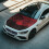 Car Hood Cover Polyester Elastic Red Halloween Print 3