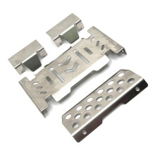 Stainless Steel Chassis Armor Skid Plate Guard Full for 1/10 YK4106 YK4107 RC Car Accessories