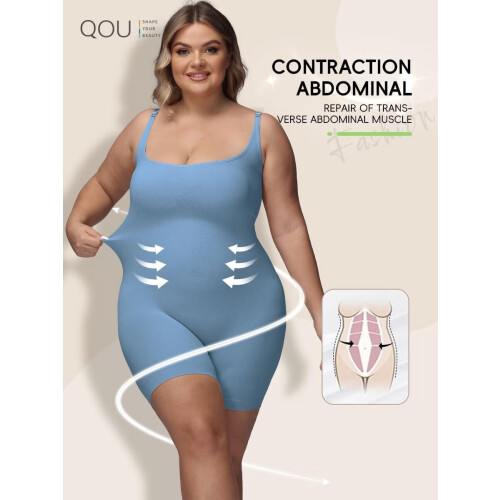 Women's Tummy Control Bodysuit Mid-Thigh Butt Lifter 1