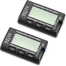 Controllore di Capacità Della Batteria RC 2-7S LiPo Li‑Ion NiMH - 2 Pezzi, Display di Voltaggio Multi‑Modalità per Drone, Auto RC e Aeroplano