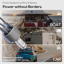 For Star  Cigarette Lighter 12V/24V  Boost Converter to 30V with Dual USB Interfaces 3in1 Design