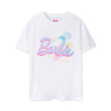(Medium) Barbie Short Sleeved T-Shirt (Womens White)
