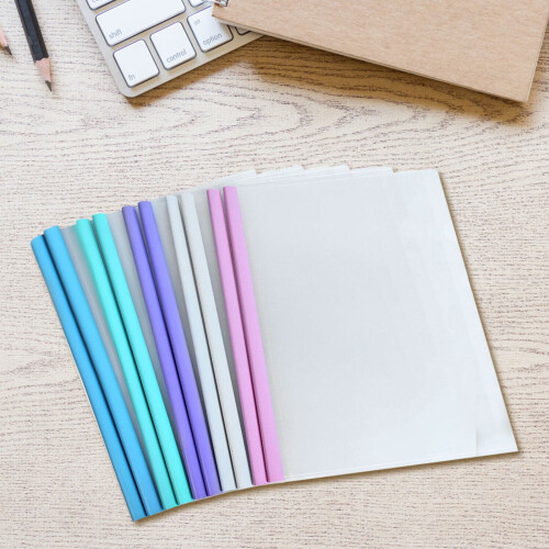 DJJGXAN Clear Letter-Size Document Folders 5-Pack 8.46" x 2