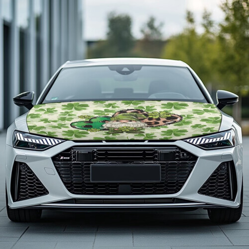 St. Patrick's Day Clover Car Hood Cover – Stretchable 1