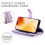 Purple leather wallet case for iPhone 17 Pro 6.3 inch 4
