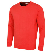 (M, Coral) Calvin Klein Mens 2026 Crew Neck Cotton Breathable Golf Sweater