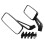 Motorcycle Side Rearview Mirrors Black 3