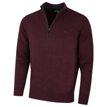 (XL, French Burgundy) Calvin Klein Mens 2026 Knit Cotton 1/2 Zip Golf CK Top Sweater